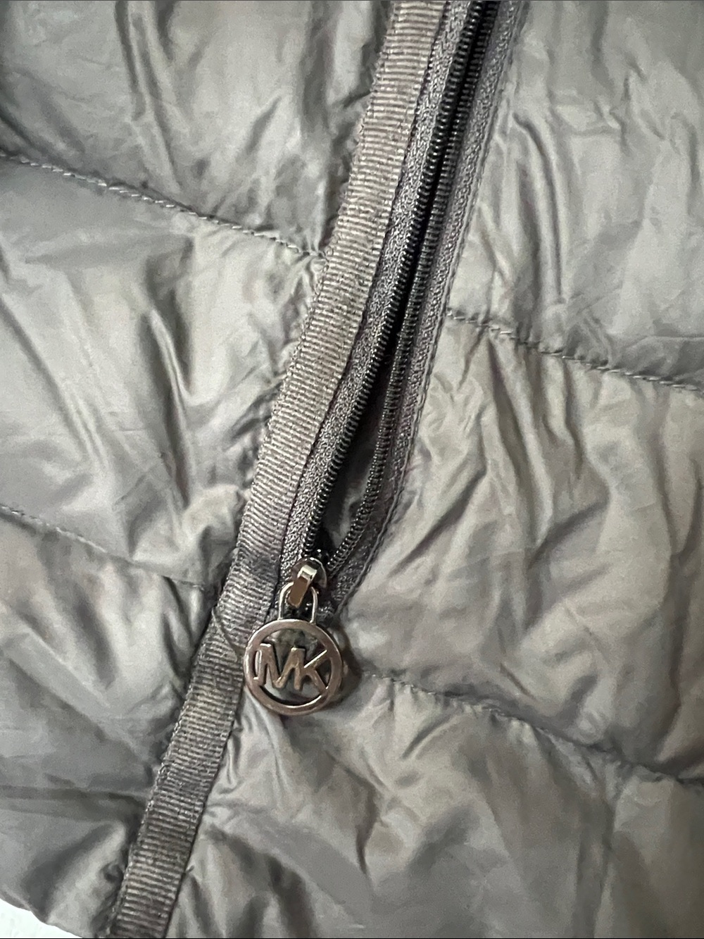 MICHAEL Michael Kors Taupe Quilted Puffer Coat - Picture 3 of 5